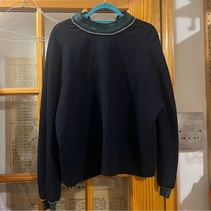 Zara sporty embellished trim top